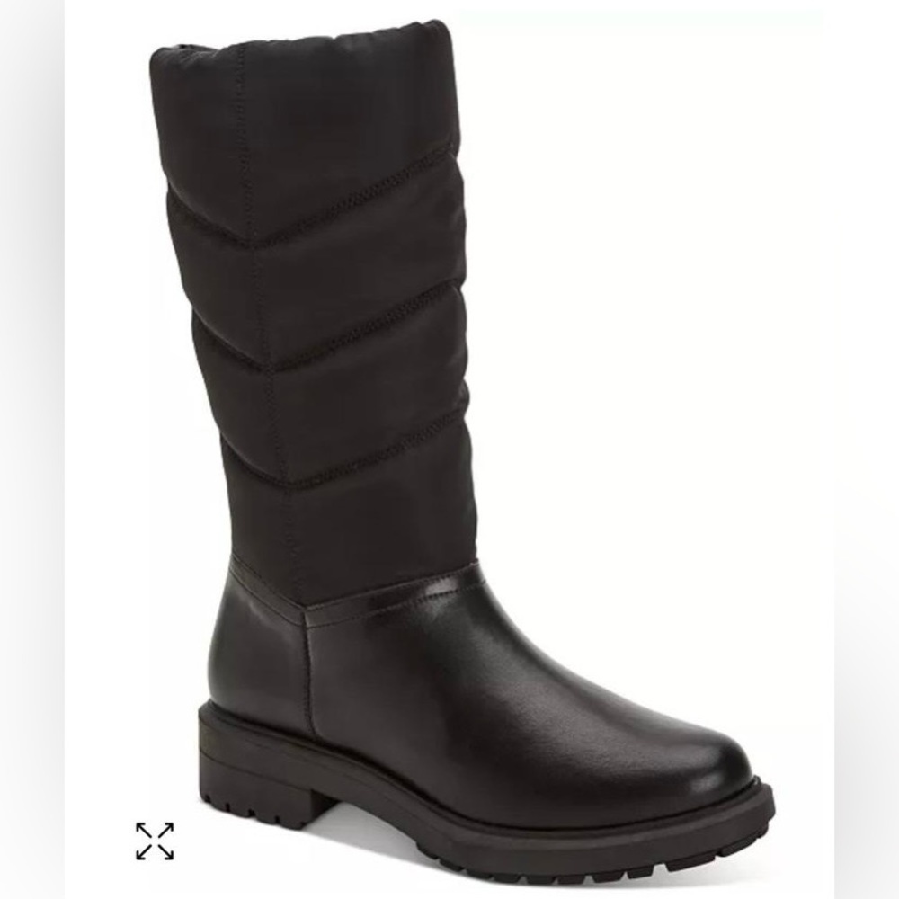 Alfani Women's Black Round-Toe Pull-On Tifany Puffer Boot Size 8.5m